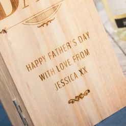 Card Factory Personalised Glenfiddich Wooden Whisky Gift Box - No1 Dad