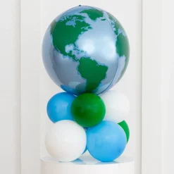 Clearance Personalised Globe Air Filled Orb Stack - Delivered Inflated! Birthday Party|Balloons For Him