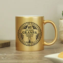 Outlet Personalised Gold Mug, World's Best Personalised Mugs|Mugs