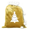 New Personalised Gold Pom-Pom Christmas Tree Sack Kids Gifts For Kids|Gifts For Him