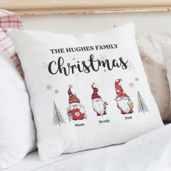 Hot Personalised Gonk Family Christmas Cushion Christmas Gifts