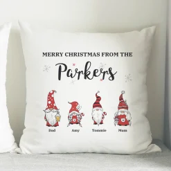 Hot Personalised Gonk Family Christmas Cushion Christmas Gifts