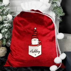 New Personalised Gonk Family Red Sack Kids Christmas Gifts|Gifts For Kids
