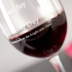 Card Factory Personalised Good Day, Bad Day, Don't Ask Wine Glass