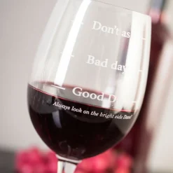 Card Factory Personalised Good Day, Bad Day, Don't Ask Wine Glass