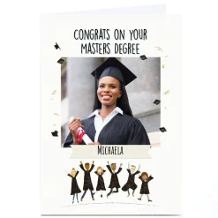 Card Factory Personalised Graduation Card - Congrats on Your Masters