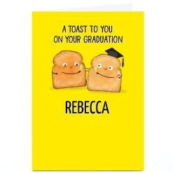 New Personalised Graduation Card - Toast on Your Graduation Graduation