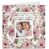 Personalised Grandparents Day Card - Pink Floral Premium Square|Photo