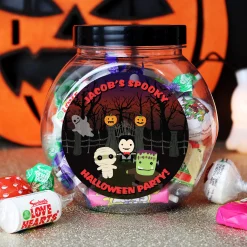 Outlet Personalised Halloween Characters Sweet Jar Chocolate & Sweets