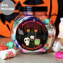 Outlet Personalised Halloween Characters Sweet Jar Chocolate & Sweets