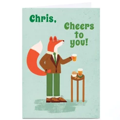 Online Personalised Hannah Steele Card - Cheers To You! Father's Day|Birthday