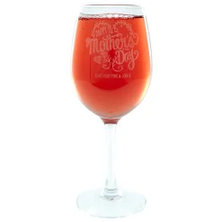 Card Factory Personalised Happy Mother's Day Wine Glass