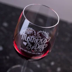 Card Factory Personalised Happy Mother's Day Wine Glass