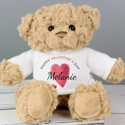 New Personalised Happy Valentine's Day Teddy Bear Soft Toys|Toys & Games