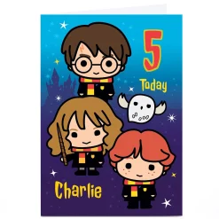 Kids Card Factory Personalised Harry Potter Birthday Card - Cute Gryffindor