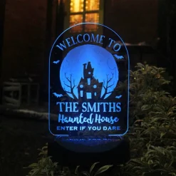 Sale Personalised Haunted House Halloween Solar Light New Home Gifts|Gifts For Him