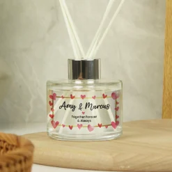 Sale Personalised Hearts Fresh Cotton Fragrance Diffuser Scented Candles|Anniversary Gifts