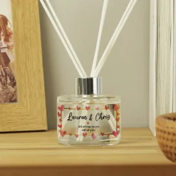 Sale Personalised Hearts Fresh Cotton Fragrance Diffuser Scented Candles|Anniversary Gifts