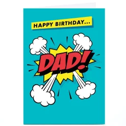 Discount Personalised Hello Munki Birthday Card - Dad, Comic Book For Dad|Dad