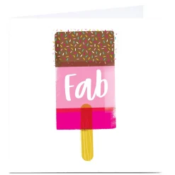 Card Factory Personalised Hello Munki Card - Fab Ice Lolly
