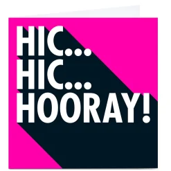 Personalised Hello Munki Card - Hic... Hic...Hooray! Any Occasion|Retirement