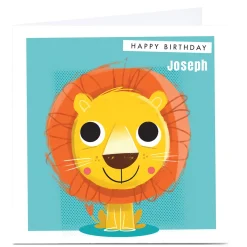 Personalised Hello Munki Card - Cute Lion Kids Any Occasion|Thank You