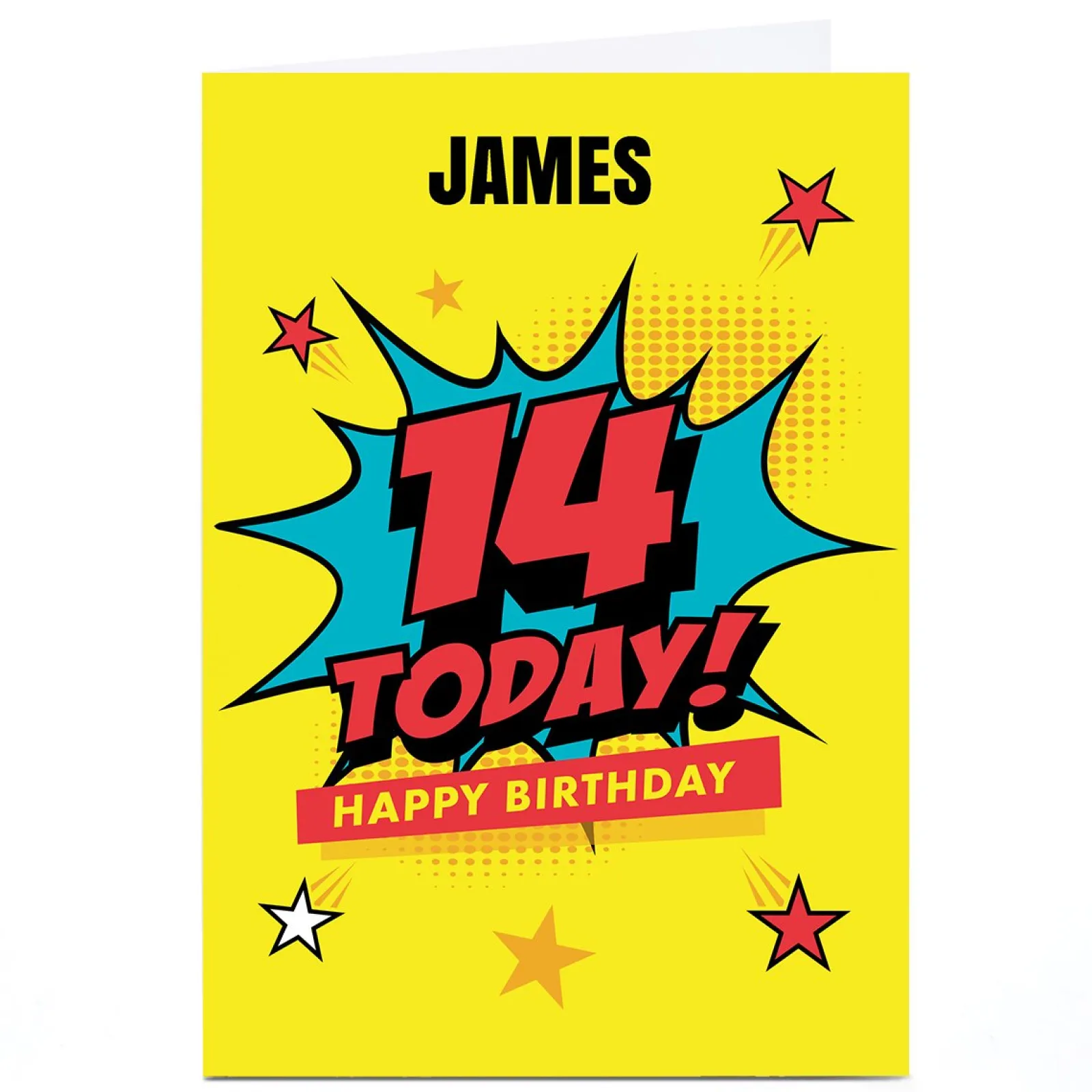 Discount Personalised Hello Munki 14th Birthday Card - Comic Explosion Special Age|Birthday