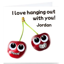 Card Factory Personalised Hello Munki Card - Hanging Out With You