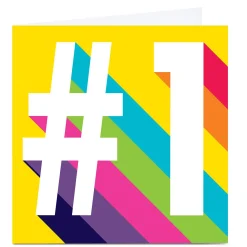 Card Factory Personalised Hello Munki Card - Number One