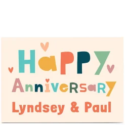 Card Factory Personalised Hello Munki Anniversary Card - Any Names