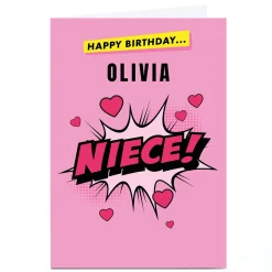 Personalised Hello Munki Birthday Card - Niece Kids For Niece|For Kids