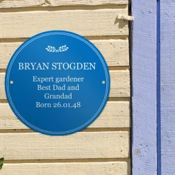 Card Factory Personalised Heritage Blue Plaque - Birthday