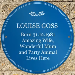 Card Factory Personalised Heritage Blue Plaque - Birthday