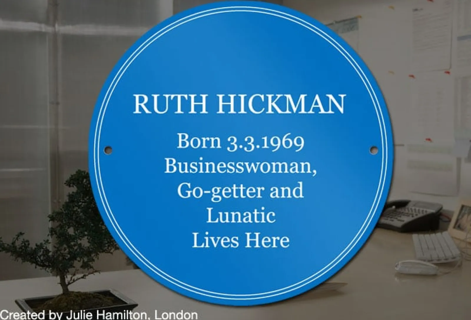 Card Factory Personalised Heritage Blue Plaque - Birthday