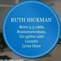 Card Factory Personalised Heritage Blue Plaque - Birthday