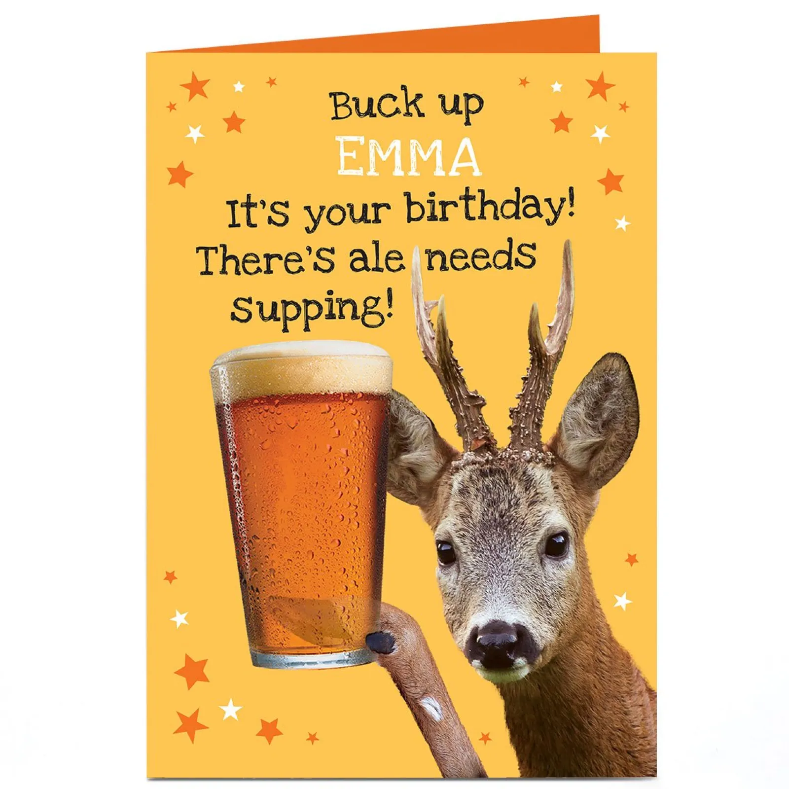 Discount Personalised Heritage Wild Birthday Card - Buck Up For Friend|For Friend
