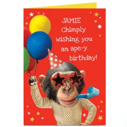 Online Personalised Heritage Wild Birthday Card - Ape-y Birthday! For Son|For Friend