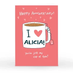 Outlet Personalised Hew Ma Anniversary Card - My Cup Of Tea! Funny|Anniversary