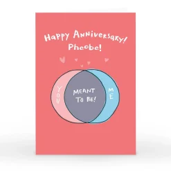 Sale Personalised Hew Ma Anniversary Card - Meant To Be! Anniversary|Funny