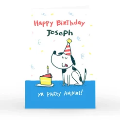 Personalised Hew Ma Birthday Card - Party Animal Funny|Birthday