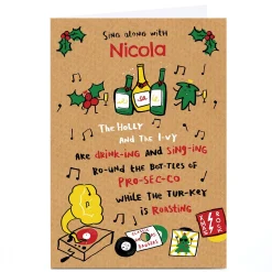 Sale Personalised Hew Ma Christmas Card - Drink-ing Funny|Christmas