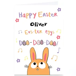 Card Factory Personalised Hew Ma Easter Card - Eas-ter Eggs