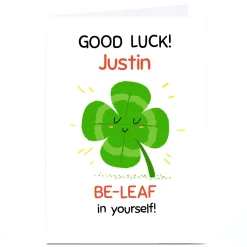 Card Factory Personalised Hew Ma Good Luck Card