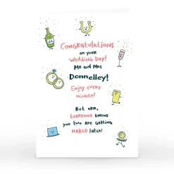 Card Factory Personalised Hew Ma Wedding Card - Everyone Knows...