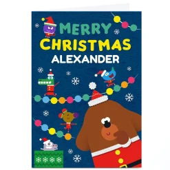Card Factory Personalised Hey Duggee Christmas Card - Any Name