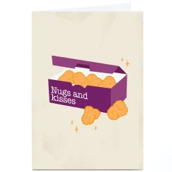 New Personalised Heyy Cards Valentine's Day Card - Nugs & Kisses Funny
