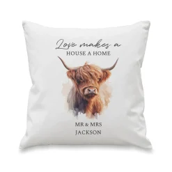 Discount Personalised Highland Cow Cushion Personalised Cushions|Cushions