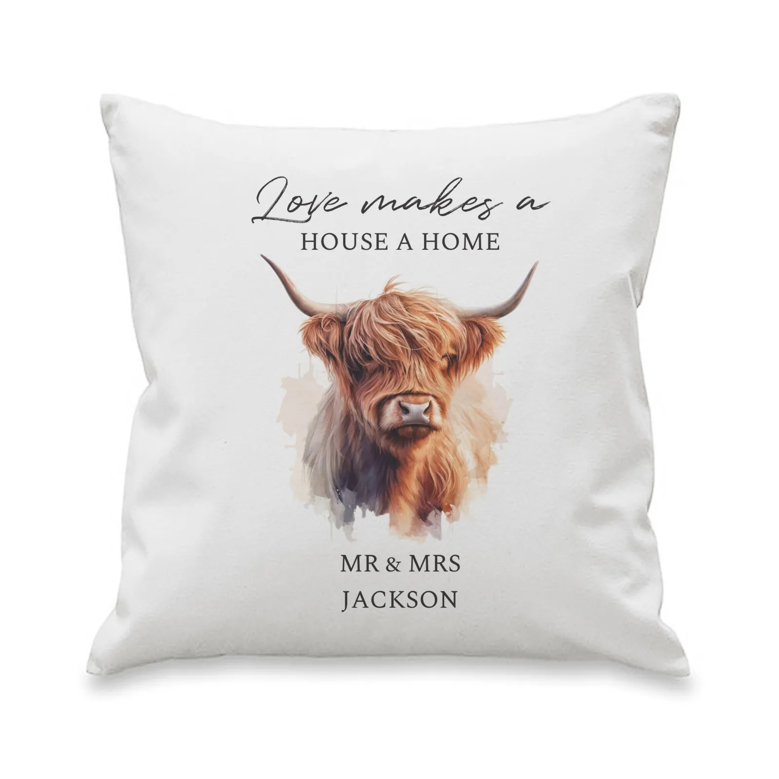 Discount Personalised Highland Cow Cushion Personalised Cushions|Cushions