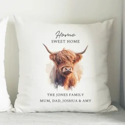 Discount Personalised Highland Cow Cushion Personalised Cushions|Cushions