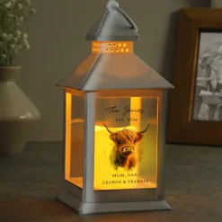 Card Factory Personalised Highland Cow LED Lantern